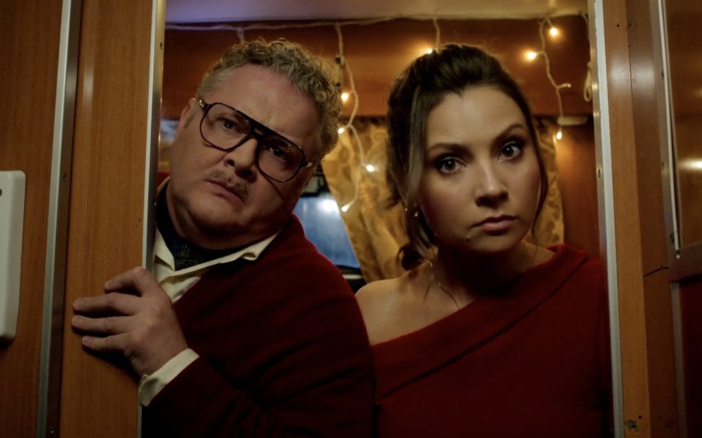 Назар Задніпровський та Антоніна Хижняк у фільмі Потяг до Різдва